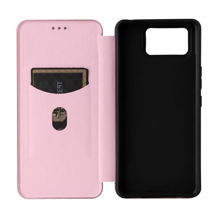 For ASUS Zenfone 12 Ultra Carbon Fiber Texture Flip Leather Phone Case