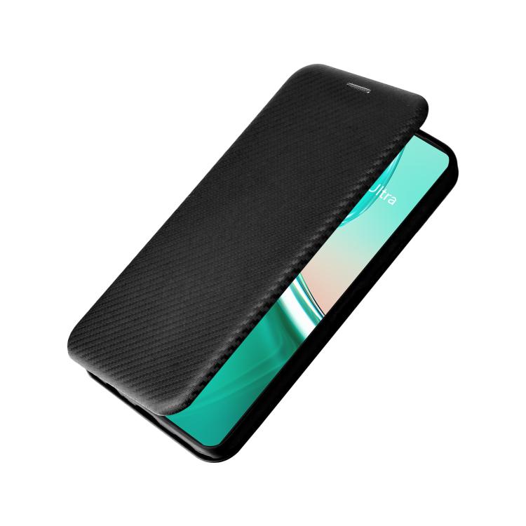 For ASUS Zenfone 12 Ultra Carbon Fiber Texture Flip Leather Phone Case