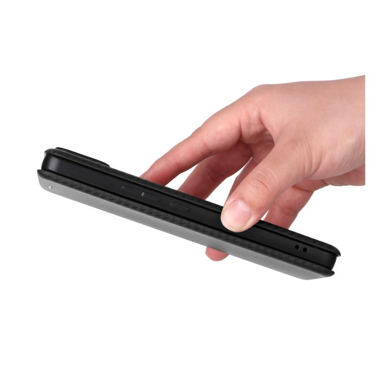 For ASUS Zenfone 12 Ultra Carbon Fiber Texture Flip Leather Phone Case