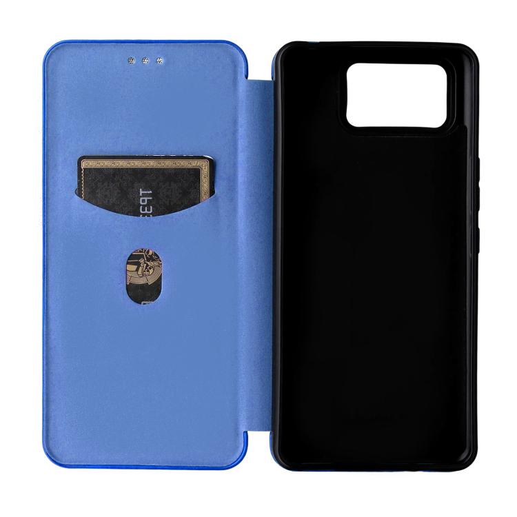 For ASUS Zenfone 12 Ultra Carbon Fiber Texture Flip Leather Phone Case