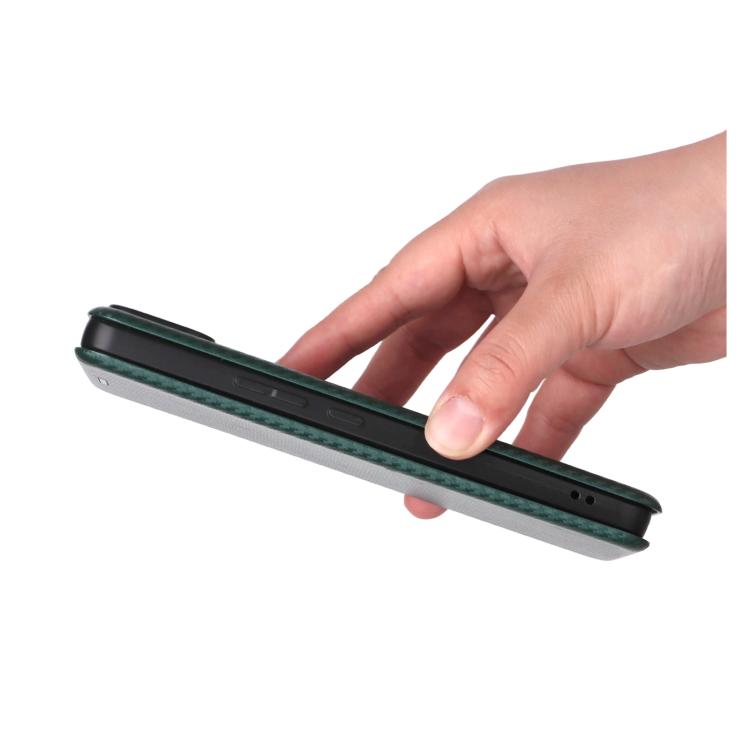 For ASUS Zenfone 12 Ultra Carbon Fiber Texture Flip Leather Phone Case