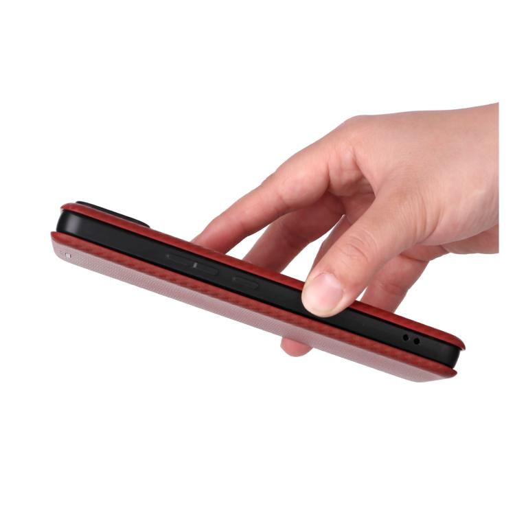 For ASUS Zenfone 12 Ultra Carbon Fiber Texture Flip Leather Phone Case