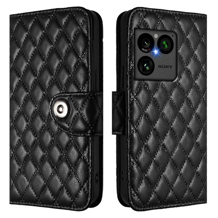 For Sony Xperia 1 VIII Rhombic Texture Flip Leather Phone Case with Lanyard