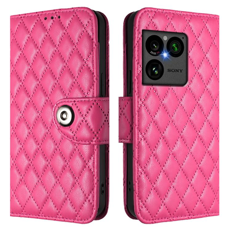 For Sony Xperia 1 VIII Rhombic Texture Flip Leather Phone Case with Lanyard