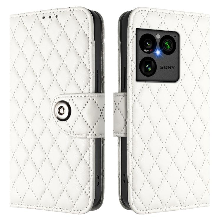 For Sony Xperia 1 VIII Rhombic Texture Flip Leather Phone Case with Lanyard