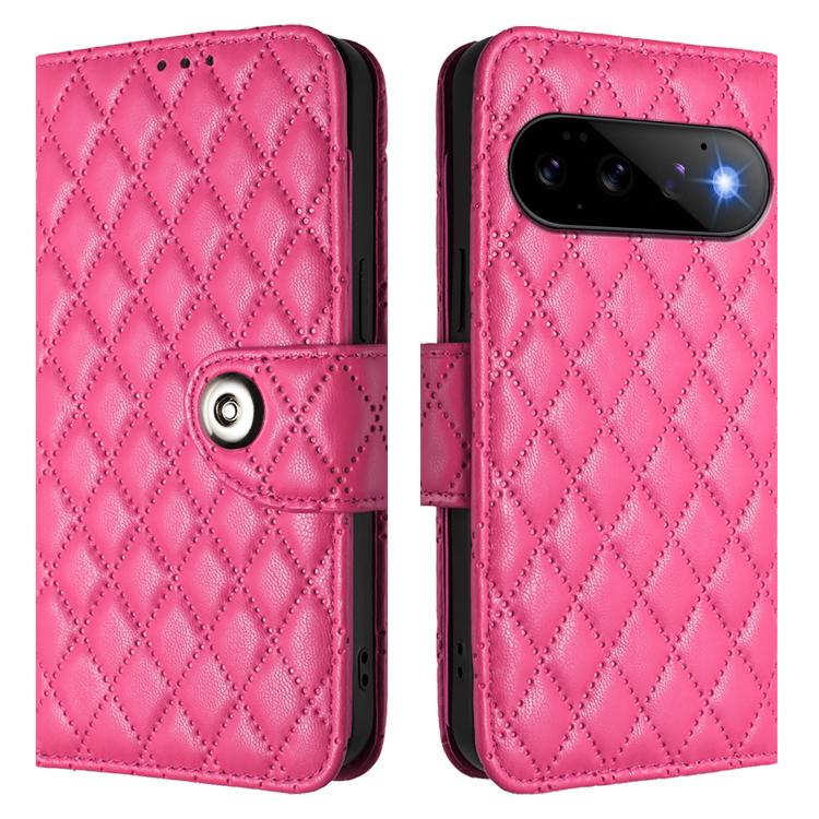 For Google Pixel 11 Pro / 11 Rhombic Texture Flip Leather Phone Case with Lanyard