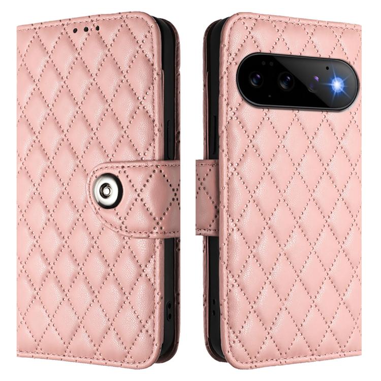For Google Pixel 11 Pro / 11 Rhombic Texture Flip Leather Phone Case with Lanyard