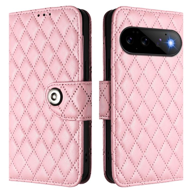 For Google Pixel 11 Pro / 11 Rhombic Texture Flip Leather Phone Case with Lanyard