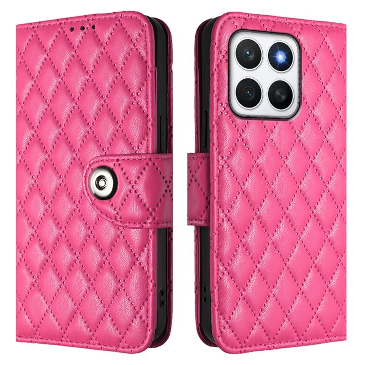 For Honor X8c 4G Global Rhombic Texture Flip Leather Phone Case with Lanyard