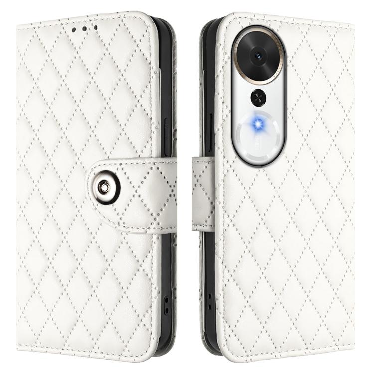 For Honor Play 70 Plus Rhombic Texture Flip Leather Phone Case with Lanyard