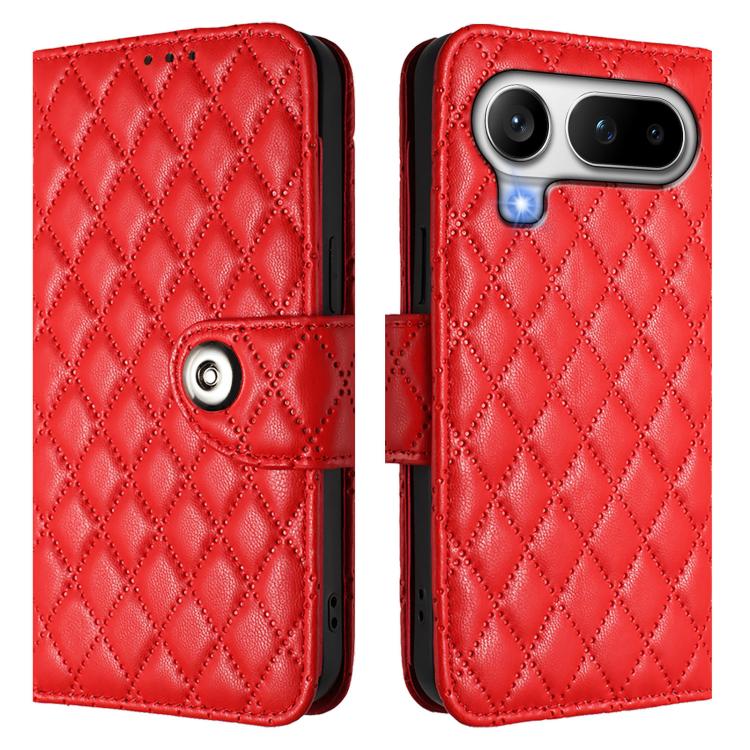 For Honor Magic8 Pro Air 5G Rhombic Texture Flip Leather Phone Case with Lanyard