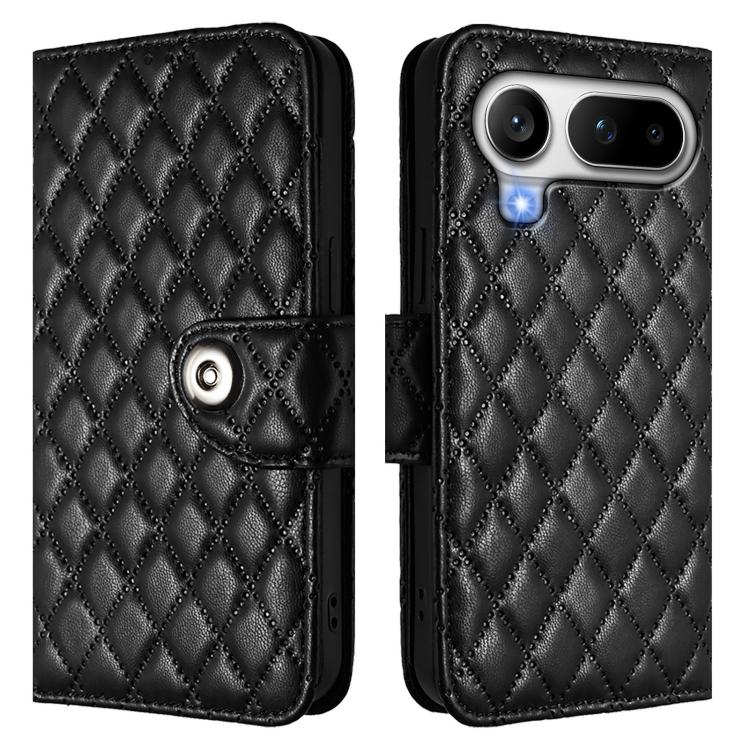For Honor Magic8 Pro Air 5G Rhombic Texture Flip Leather Phone Case with Lanyard