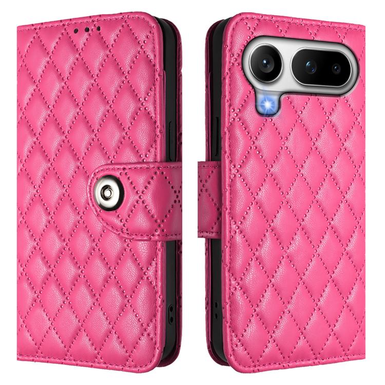For Honor Magic8 Pro Air 5G Rhombic Texture Flip Leather Phone Case with Lanyard