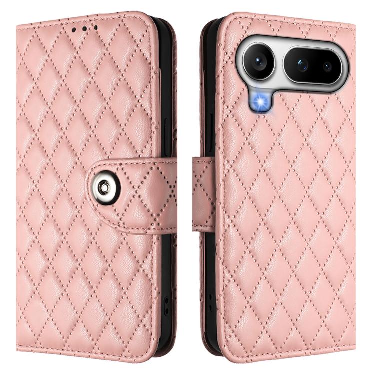For Honor Magic8 Pro Air 5G Rhombic Texture Flip Leather Phone Case with Lanyard
