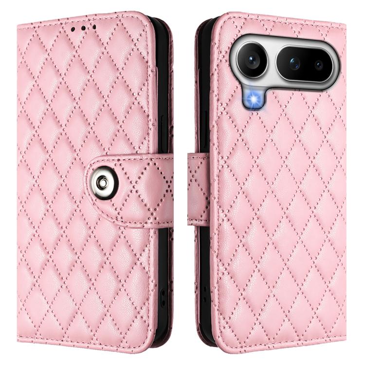 For Honor Magic8 Pro Air 5G Rhombic Texture Flip Leather Phone Case with Lanyard