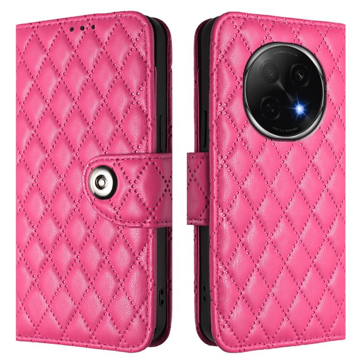 For OPPO A5 Pro China Rhombic Texture Flip Leather Phone Case with Lanyard