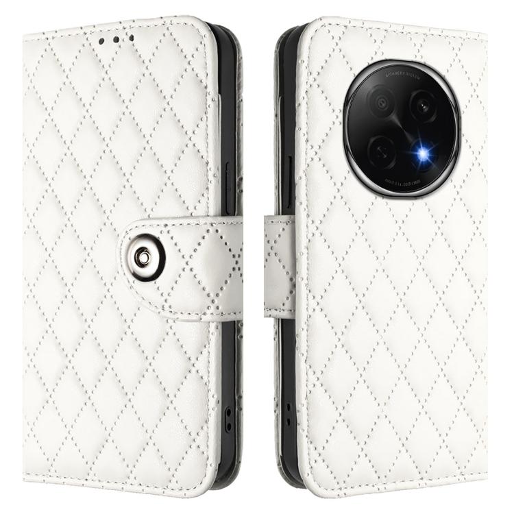 For OPPO A5 Pro China Rhombic Texture Flip Leather Phone Case with Lanyard
