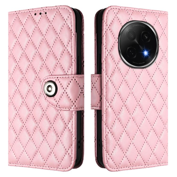 For OPPO A5 Pro China Rhombic Texture Flip Leather Phone Case with Lanyard
