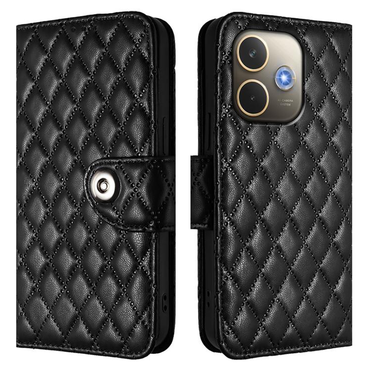 For OPPO A5 Pro 5G Global Rhombic Texture Flip Leather Phone Case with Lanyard
