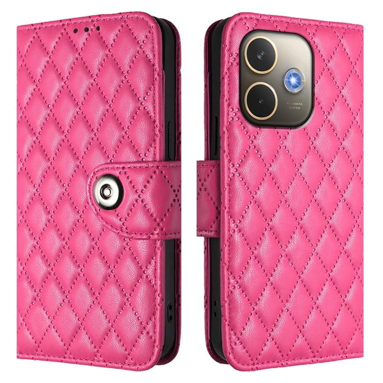 For OPPO A5 Pro 5G Global Rhombic Texture Flip Leather Phone Case with Lanyard