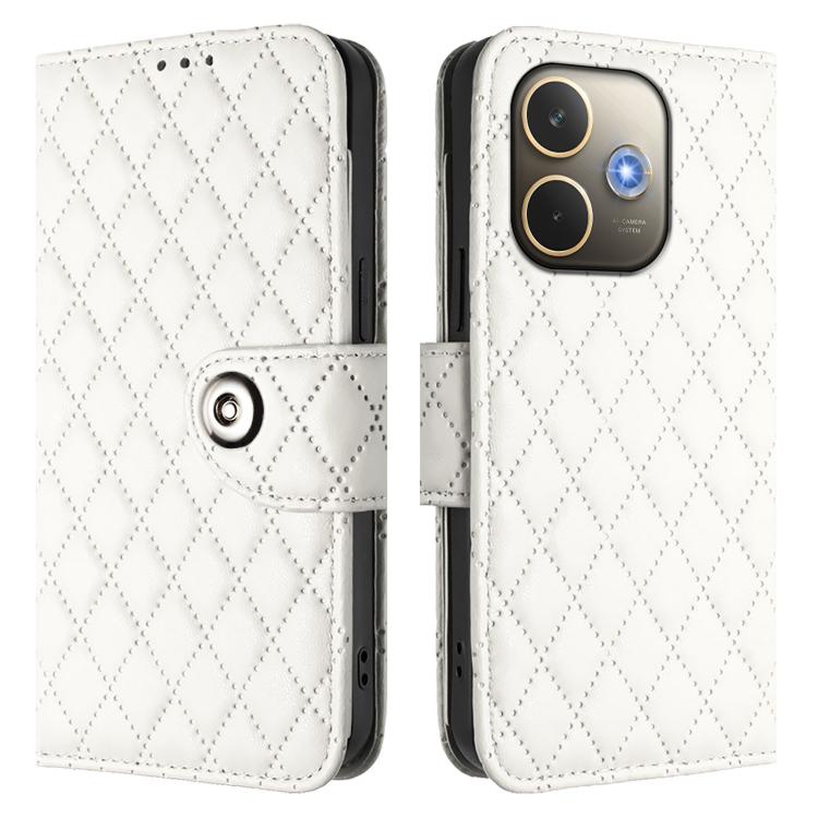 For OPPO A5 Pro 5G Global Rhombic Texture Flip Leather Phone Case with Lanyard