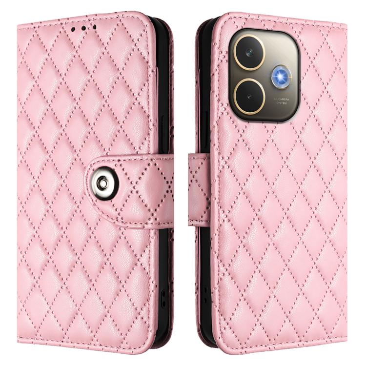 For OPPO A5 Pro 5G Global Rhombic Texture Flip Leather Phone Case with Lanyard