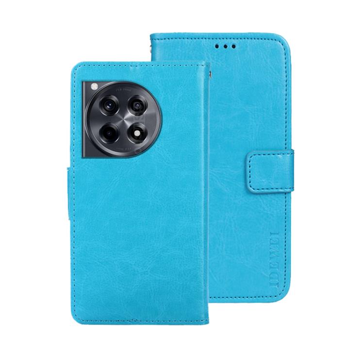 For OnePlus 12R idewei Crazy Horse Texture Leather Phone Case