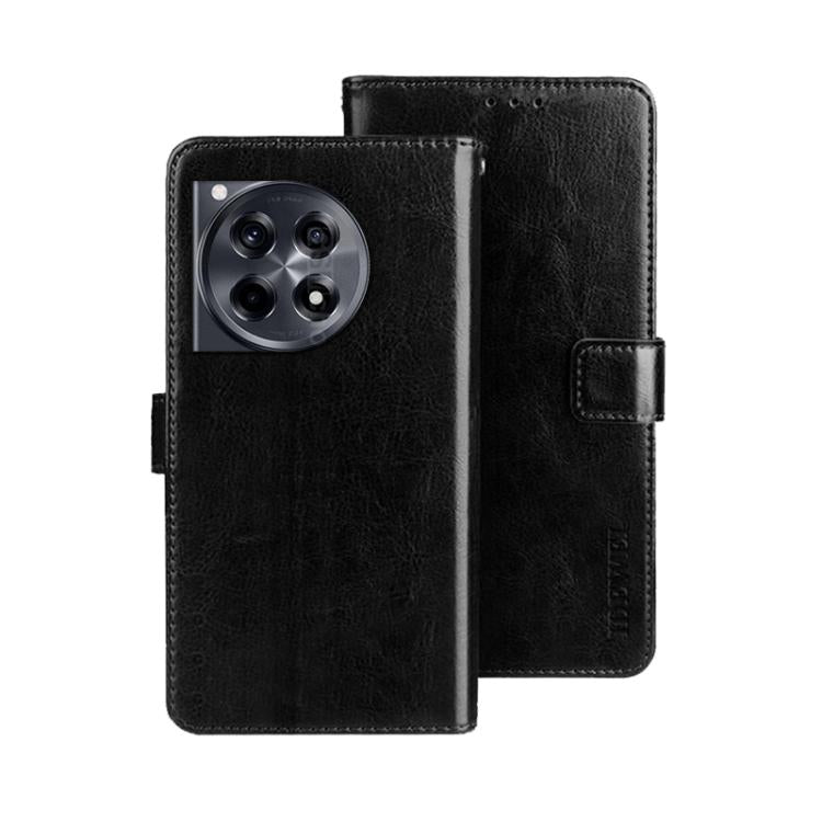 For OnePlus 12R idewei Crazy Horse Texture Leather Phone Case