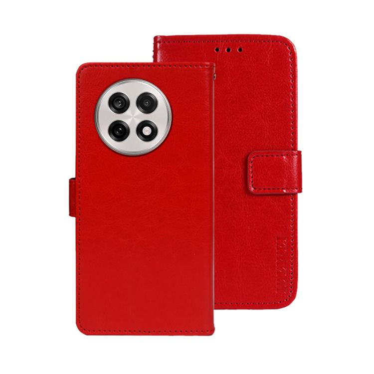 For OnePlus 13R idewei Crazy Horse Texture Leather Phone Case