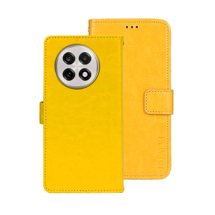 For OnePlus 13R idewei Crazy Horse Texture Leather Phone Case