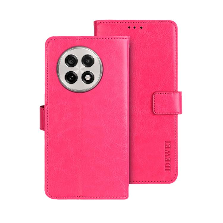 For OnePlus 13R idewei Crazy Horse Texture Leather Phone Case