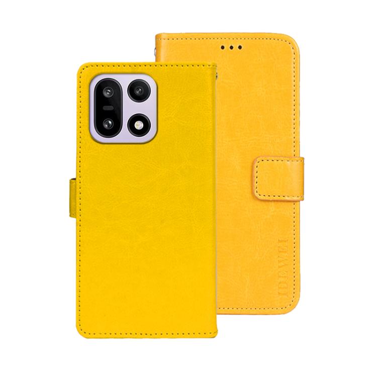 For OnePlus 15 idewei Crazy Horse Texture Leather Phone Case