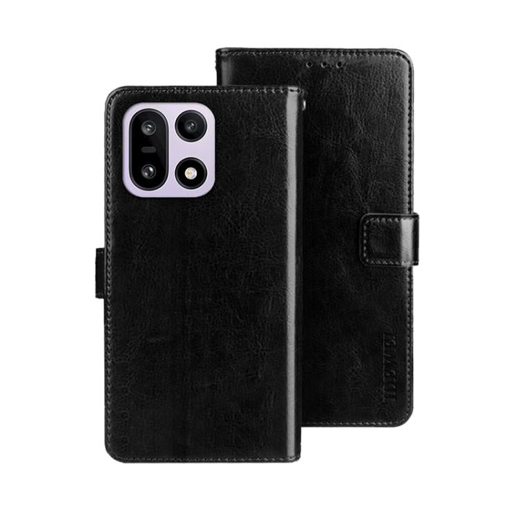 For OnePlus 15 idewei Crazy Horse Texture Leather Phone Case