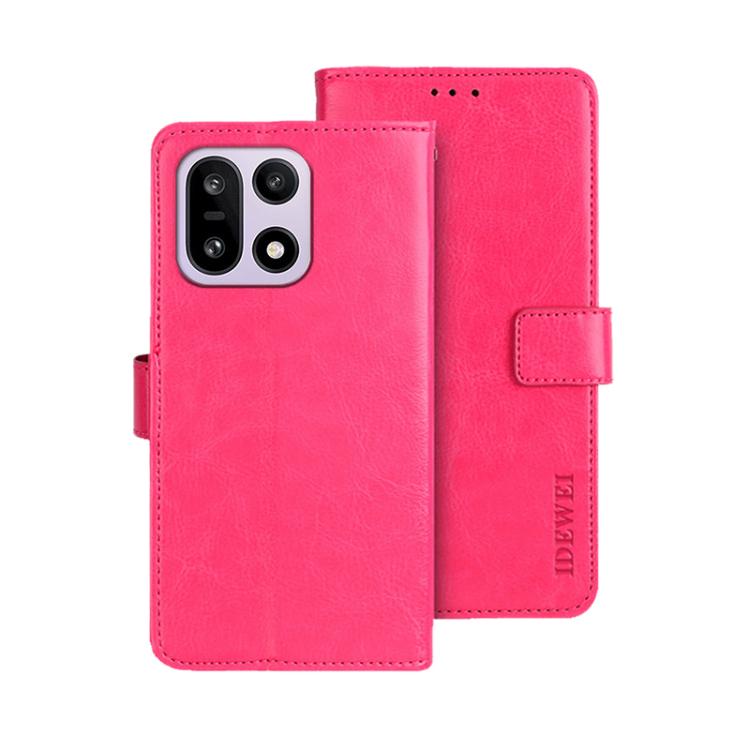 For OnePlus 15 idewei Crazy Horse Texture Leather Phone Case