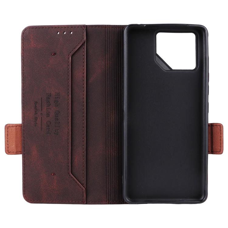 For ASUS ROG Phone 9 Magnetic Clasp Leather Phone Case