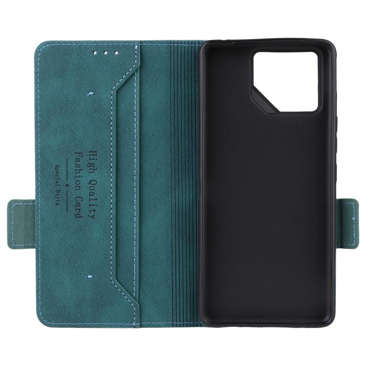 For ASUS ROG Phone 9 Magnetic Clasp Leather Phone Case