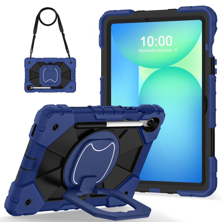 For Samsung Galaxy Tab S10 FE / S9 Contrast Color Robot Silicone Hybrid PC Tablet Case