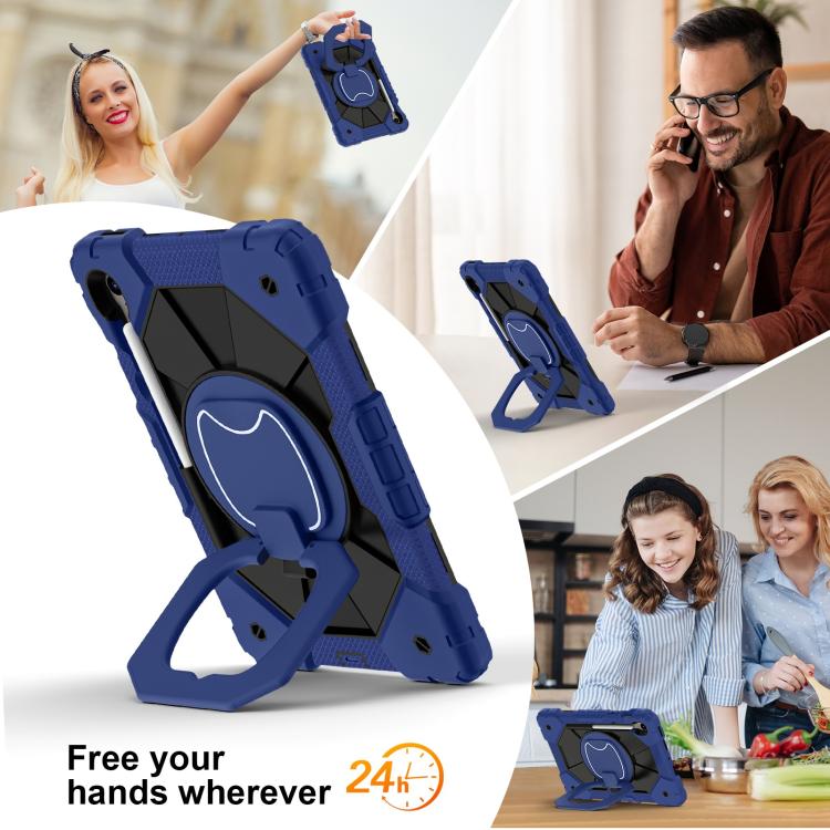For Samsung Galaxy Tab S10 FE / S9 Contrast Color Robot Silicone Hybrid PC Tablet Case
