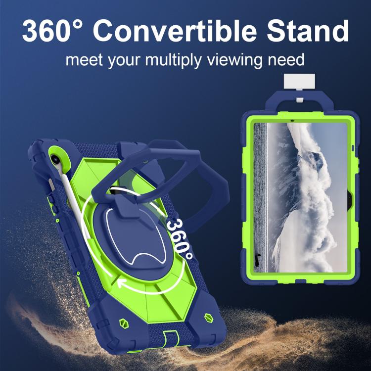 For Samsung Galaxy Tab S10 FE / S9 Contrast Color Robot Silicone Hybrid PC Tablet Case