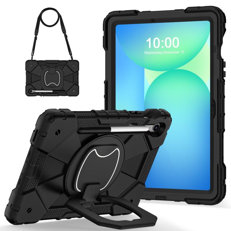 For Samsung Galaxy Tab S10 FE / S9 Contrast Color Robot Silicone Hybrid PC Tablet Case