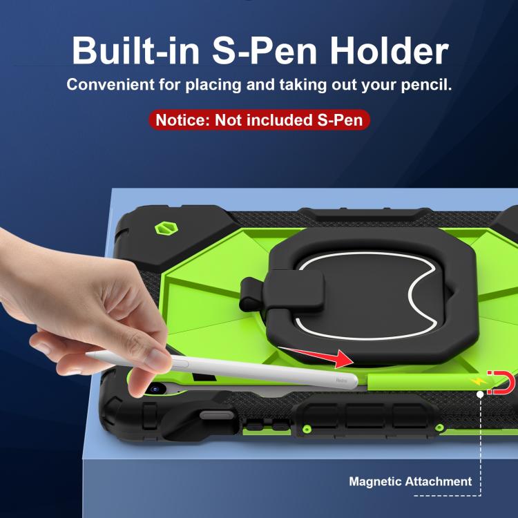 For Samsung Galaxy Tab S10 FE / S9 Contrast Color Robot Silicone Hybrid PC Tablet Case