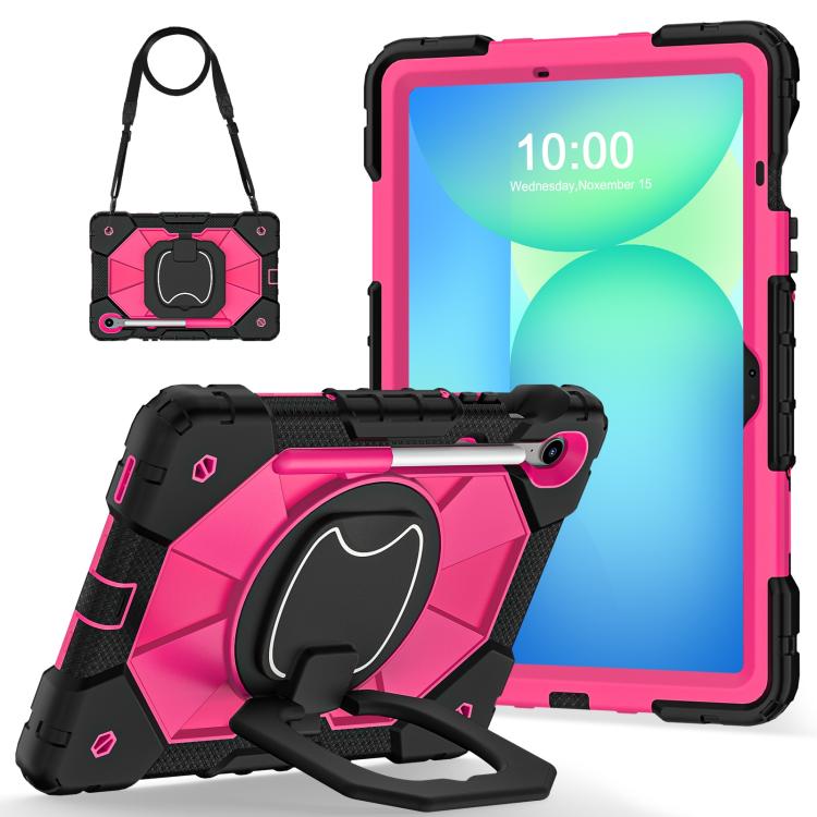 For Samsung Galaxy Tab S10 FE / S9 Contrast Color Robot Silicone Hybrid PC Tablet Case