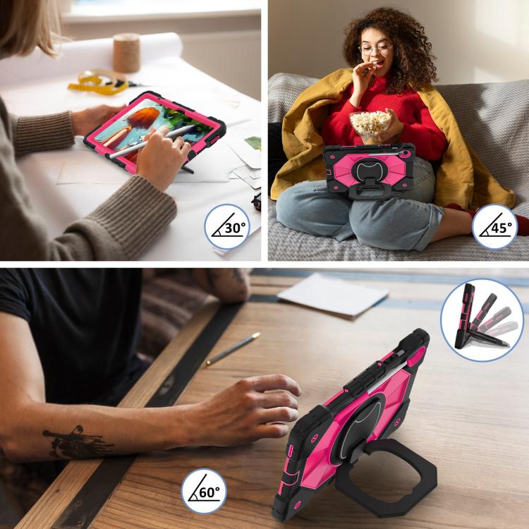 For Samsung Galaxy Tab S10 FE / S9 Contrast Color Robot Silicone Hybrid PC Tablet Case