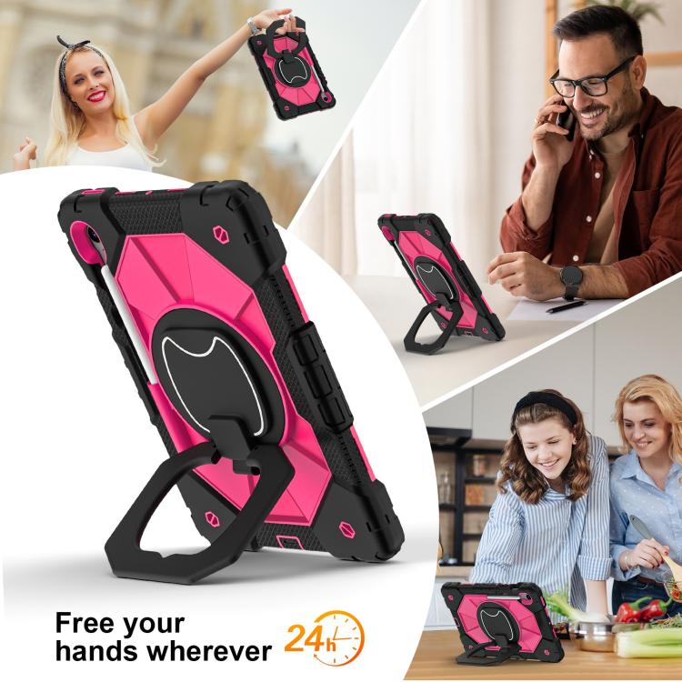 For Samsung Galaxy Tab S10 FE / S9 Contrast Color Robot Silicone Hybrid PC Tablet Case