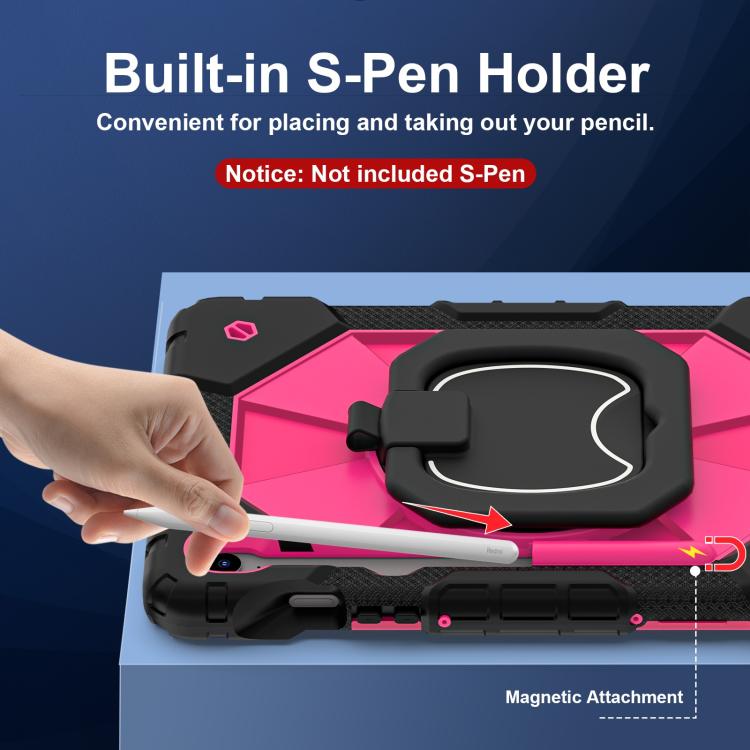 For Samsung Galaxy Tab S10 FE / S9 Contrast Color Robot Silicone Hybrid PC Tablet Case