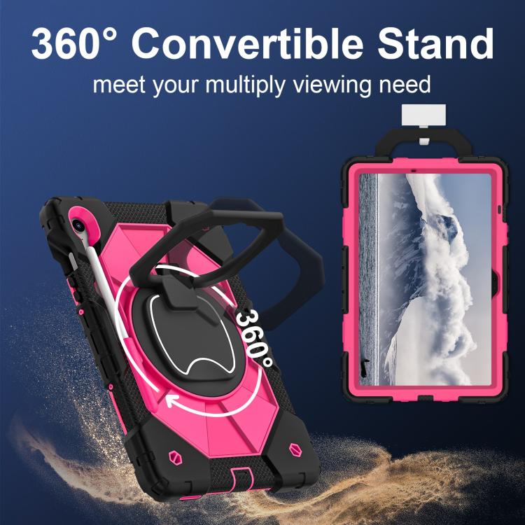 For Samsung Galaxy Tab S10 FE / S9 Contrast Color Robot Silicone Hybrid PC Tablet Case