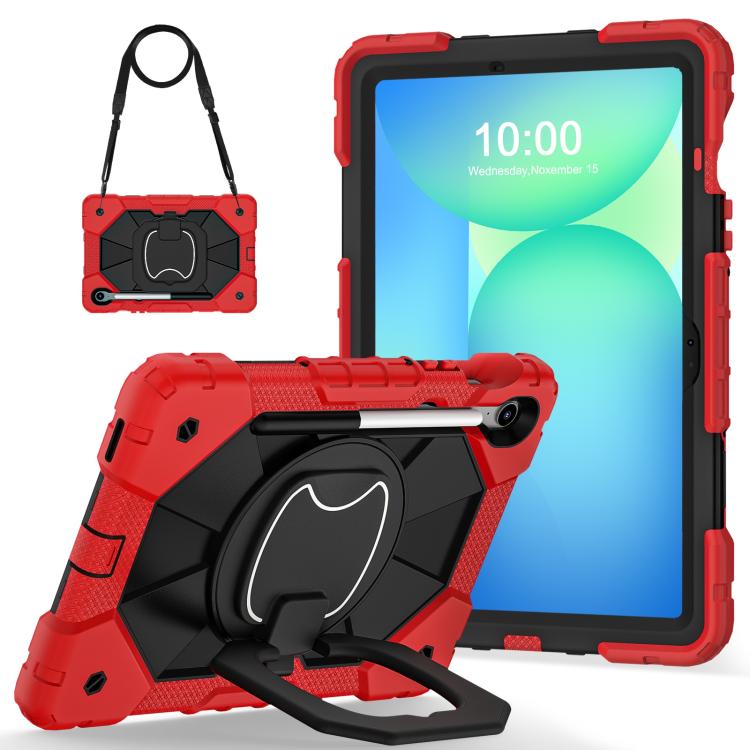 For Samsung Galaxy Tab S10 FE / S9 Contrast Color Robot Silicone Hybrid PC Tablet Case