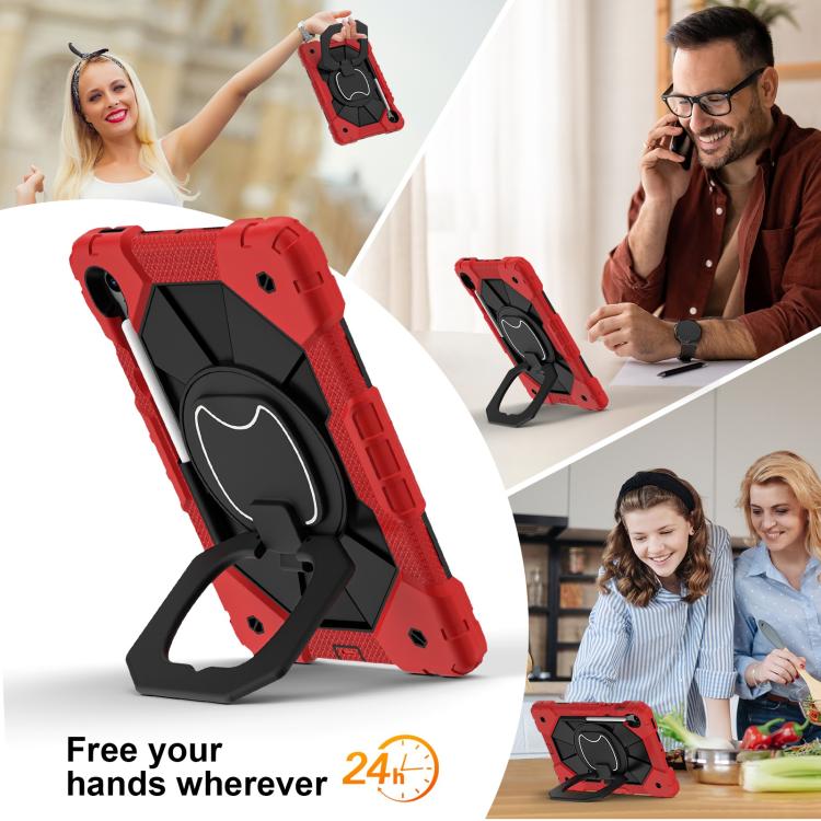 For Samsung Galaxy Tab S10 FE / S9 Contrast Color Robot Silicone Hybrid PC Tablet Case