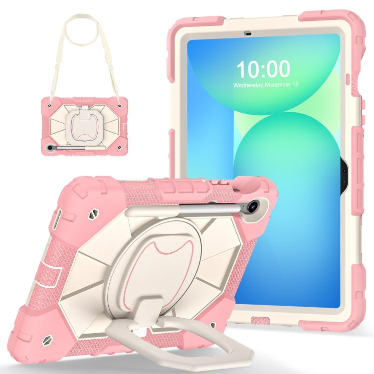 For Samsung Galaxy Tab S10 FE / S9 Contrast Color Robot Silicone Hybrid PC Tablet Case