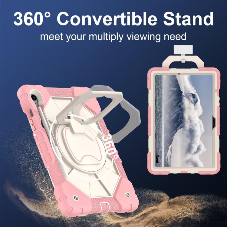 For Samsung Galaxy Tab S10 FE / S9 Contrast Color Robot Silicone Hybrid PC Tablet Case